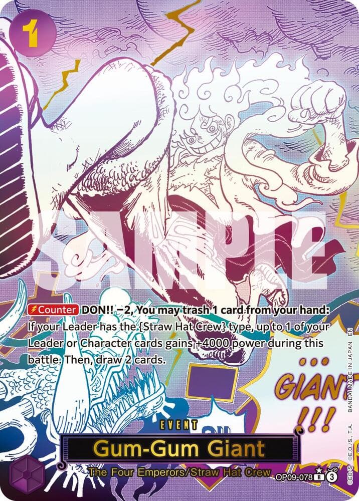 Gum-Gum Giant (Alternate Art) — Premium Booster -The Best- Vol. 2 #OP09-078